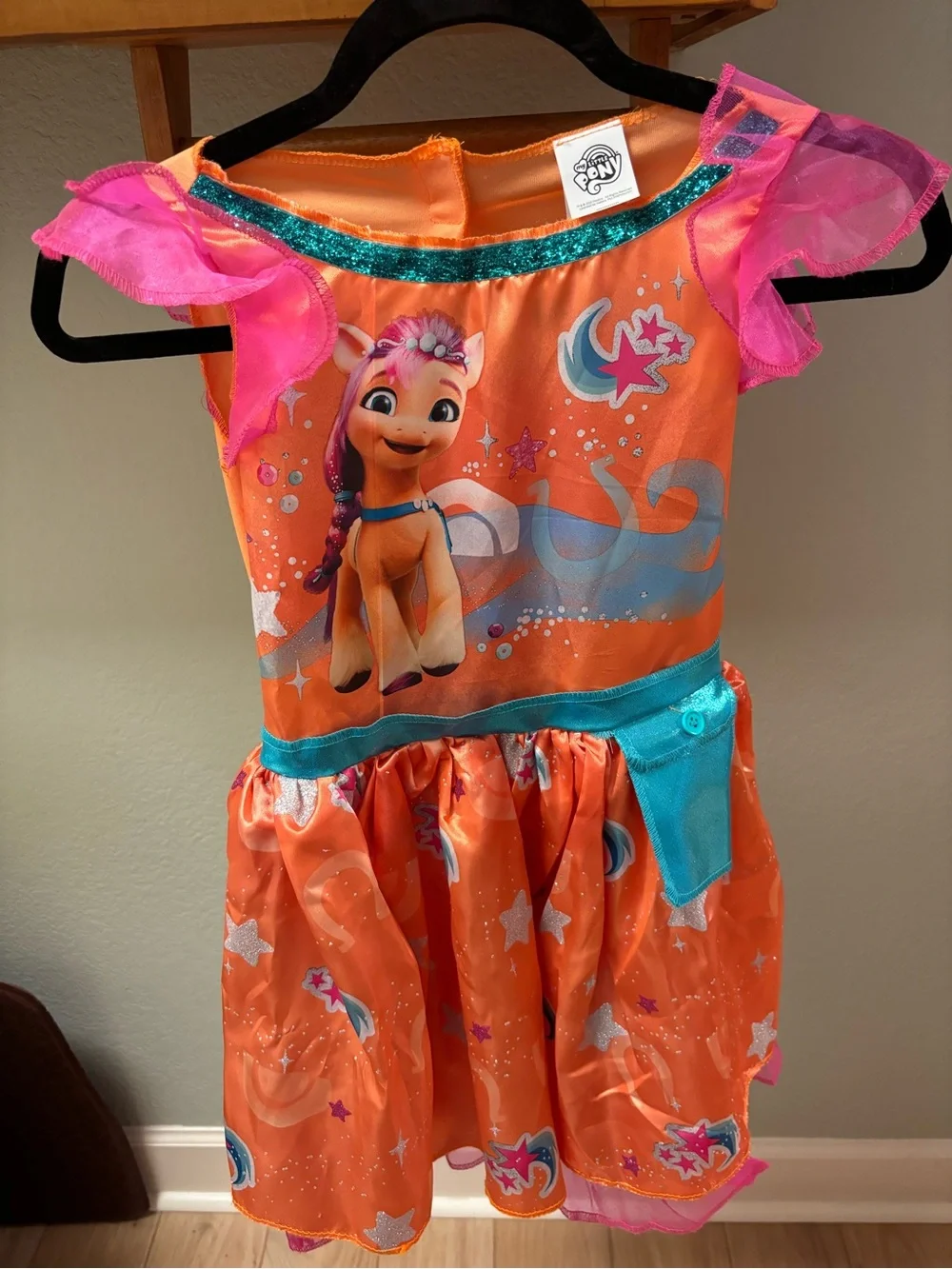 My Little Pony Orange & Pink Dress with Teal Accents
